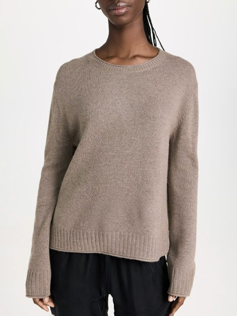 New Jenni Kayne Wool Blend Everyday Sweater in Taupe XS $195